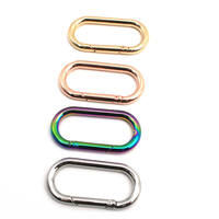 Mousqueton ovale personnalisé en alliage de zinc de 40 mm, robuste et durable, pour sacs, porte-clés, attaches de bagages, accessoires de sac à main