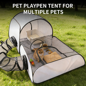 Tente pour animaux de compagnie 3 en <span class=keywords><strong>1</strong></span>, robuste, respirante, en maille, pliable, pour l'intérieur, la maison, le camping en plein air, convient aux petits chiens/chats, ISO9001 OEM/ODM - Product Image 4