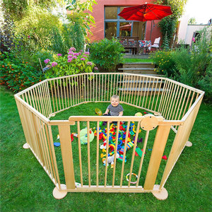 <span class=keywords><strong>Parc</strong></span> pour <span class=keywords><strong>bébé</strong></span> <span class=keywords><strong>pliable</strong></span> en <span class=keywords><strong>bois</strong></span>, barrière de sécurité réglable, design moderne pour la maison, l'école, le <span class=keywords><strong>parc</strong></span>, la salle à manger, pour bébés et tout-petits - Product Image 2