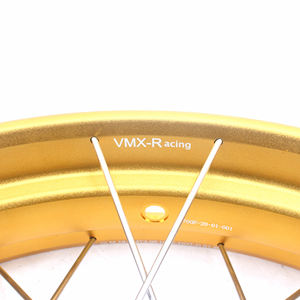 Jantes sans chambre à air VMX 3.0*19 pouces / 4.25*17 pouces, remplacement pour BMW <span class=keywords><strong>F700GS</strong></span> <span class=keywords><strong>2012</strong></span>-2018, moyeu noir, jante dorée - Product Image 6