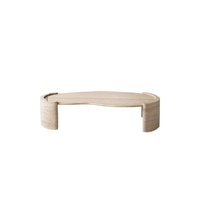 Table basse de salon Cammy Stone, style nordique simple et moderne, plateau en marbre de pierre naturelle, mobilier de maison, design de luxe léger