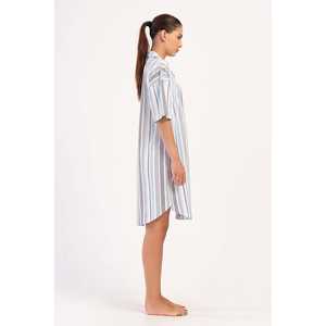 Chemise formelle à épaules dénudées pour femme, motif à carreaux, manches courtes, jupe ovale, décoration brodée, tailles XL 4XL 3XL, popeline - Product Image 2