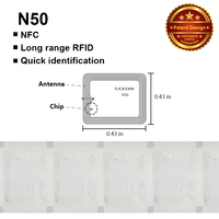 Étiquettes RFID NFC à puce Ntag215 haute performance, étiquettes adhésives blanches passives pour la vie intelligente et les scénarios commerciaux