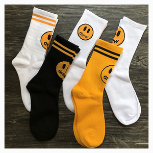 Nouveauté Chaussettes En Gros Justin Bieber Rue Blanc Sport Couple Tube Chaussettes Heureux Sourire Visage Drôle Nouveauté Chaussettes - Product Image 4