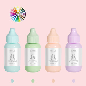 Sanle Custom PE <b>Plastic</b> Bottles 15ml 30ml Screw Cap Cosmetic <b>Packaging</b> Cylinder Shape Label Printing - Product Image 1