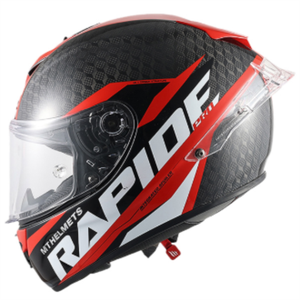 Casque de moto MT RAPIDE PRO CARBON ABS, nouveau, haute qualité, intégral, pour hommes et femmes, utilisable en toutes saisons, fermeture rapide, design simple - Product Image 1