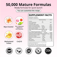 Gummies de fertilité OEM personnalisées : Folate méthylé, Myo-inositol, CoQ10 – Vitamines prénatales pour femmes, végétaliennes, sans OGM, marque privée