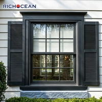 Ventanas Verticales de Doble Hoja de Aluminio Resistentes a Huracanes RICHOCEAN, Insonorizadas, con Doble Acristalamiento, Fáciles de Limpiar