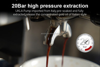 Machine à café électrique domestique semi-automatique en acier inoxydable avec système de pré-infusion 2800W