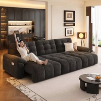 Canapé sectionnel en tissu 3 places style nordique avec chaise longue pour salon domestique
