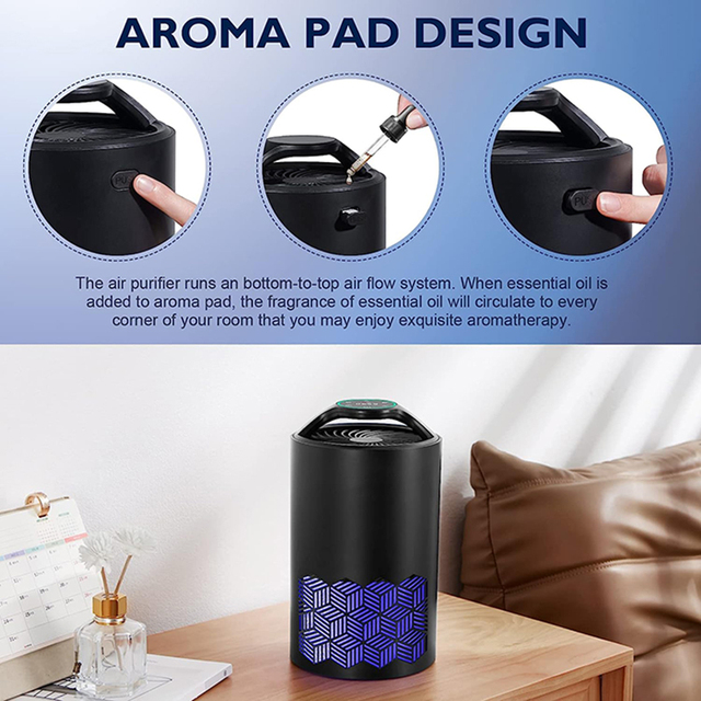 OEM Bedroom Office Living Room HEPA 13 Filter Activated Carbon Electric Powered Touch Control Home Air Purifier Aromatherapy