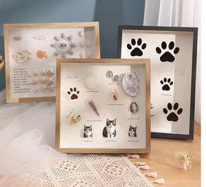 Pet Ink Pad Cat Paw in Claw dấu tay dấu chân chó, Paw in memorial khung ảnh Cat Claw lưu niệm hiển thị đứng - Product Image 1