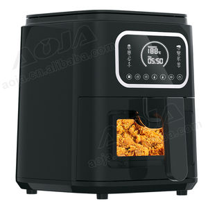 Nuevo diseño caliente freidora de aire cuadrada 4L pantalla táctil Digital de plástico freidoras de aire inteligentes con ventana Visible vidrio hogar pequeño electrodoméstico - Product Image 3
