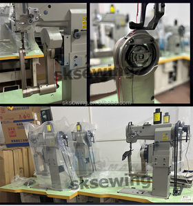 Máquina de Coser Industrial de Alta Resistencia con Brazo en U Giratorio de 180 Grados y Alimentación por Rodillo para Bolsos de Cuero - Product Image 3