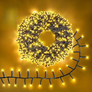 <span class=keywords><strong>Guirlande</strong></span> <span class=keywords><strong>lumineuse</strong></span> LED de Noël en forme de pétards, ligne vert foncé, 8 fonctions, <span class=keywords><strong>guirlande</strong></span> féerique en cluster, intérieur/extérieur, 12 m, pour arbre de Noël - Product Image 2