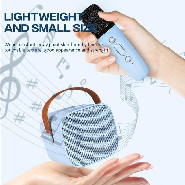 Karaoke System Handheld Portable Wireless Microphone Speaker with Built-in Mic Memory Card Support IPX3 Waterproof 5-10W