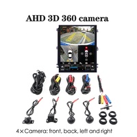 Caméra de Surveillance 360 Degrés 3D 1080P Vue Panoramique pour Voiture, Système d'Aide à la Conduite pour Moniteur Android, Autoradio Stéréo et Lecteur Multimédia Universel