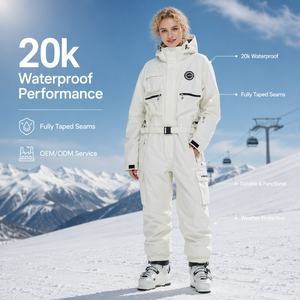 Chaqueta de Esquí FLYSKI, Precio de Fábrica, Impermeable 20k, Costuras Selladas, Cierre de Cremallera, Unisex, Corte Ajustado, Profesional, para Exteriores, OEM, ODM - Product Image 1