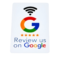 Google NFC ve Özel QR Kodlu İşletmeler İçin Özelleştirilebilir Akrilik İnceleme Kartı