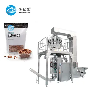 Kualitas Tinggi 500G Kacang Almond Organik Kacang Panggang Kacang Pistachios Kacang Mentah Mesin Pengepakan VFFS dengan Kecepatan Tinggi