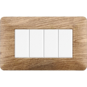 Interrupteurs muraux Gloca 4 voies 4 interrupteurs en plastique imitation bois durable pour usage domestique - Product Image 4