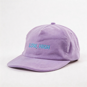 Gorra de Béisbol de 5 Paneles, de Corduroy, Sin Estructura, de Buena Calidad, con Logotipo Bordado, Hebilla Metálica, de Algodón - Product Image 1