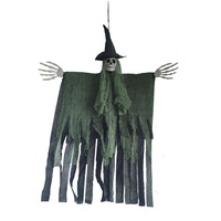Accessoires d'Halloween motorisés Squelette suspendu Sorcières effrayantes Festival des fantômes Ornements de cimetière Maison hantée Décorations d'Halloween