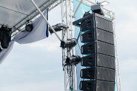 Système de sonorisation portable extérieur étanche CVR Professional Line Array 3 voies, double haut-parleur de 10 pouces, néodyme, actif, 950 W RMS/3800 W de crête