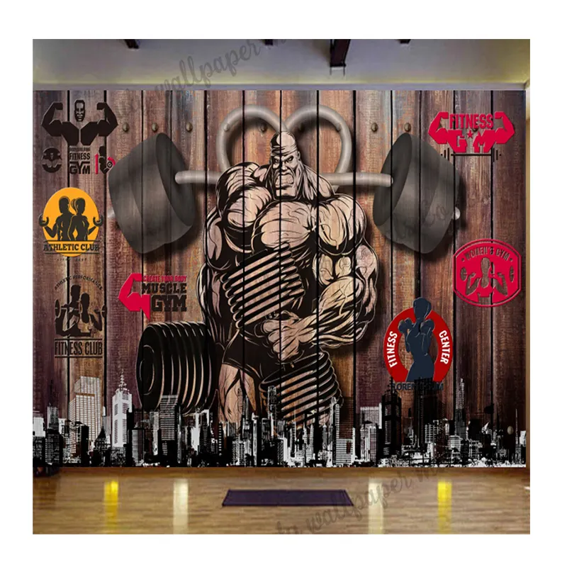 Komnni hình nền cổ điển ván tạ tập thể dục cơ bắp bức tranh tường trang trí công nghiệp phòng tập thể dục sân vận động nền hình nền