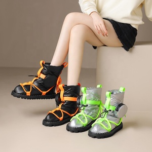 Femmes hiver imperméable couleur argent Sexy mi-mollet court bottines poilues femmes bottes <span class=keywords><strong>de</strong></span> <span class=keywords><strong>neige</strong></span> chaussures <span class=keywords><strong>femme</strong></span> - Product Image 6