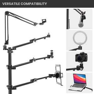 Nouveau <span class=keywords><strong>jeu</strong></span> multi-machine support de support de diffusion en direct ordinateur portable tablette Microphone support de bureau beauté remplissage Photo Studio accessoires - Product Image 4