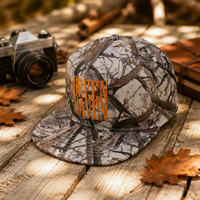 Casquette de baseball 5 panneaux décontractée à imprimé camouflage et rayures latérales, ajustable, pour le printemps-été 2026 – Protection solaire universelle