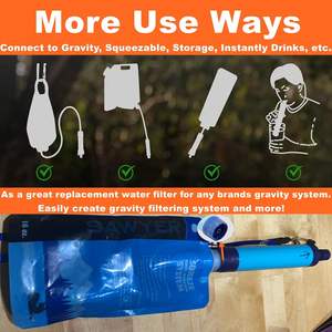 Filtre à eau portable d'extérieur avec logo personnalisé, support d'usine d'origine, paille filtrante personnelle pour la survie, la randonnée, le camping, les voyages - Product Image 5