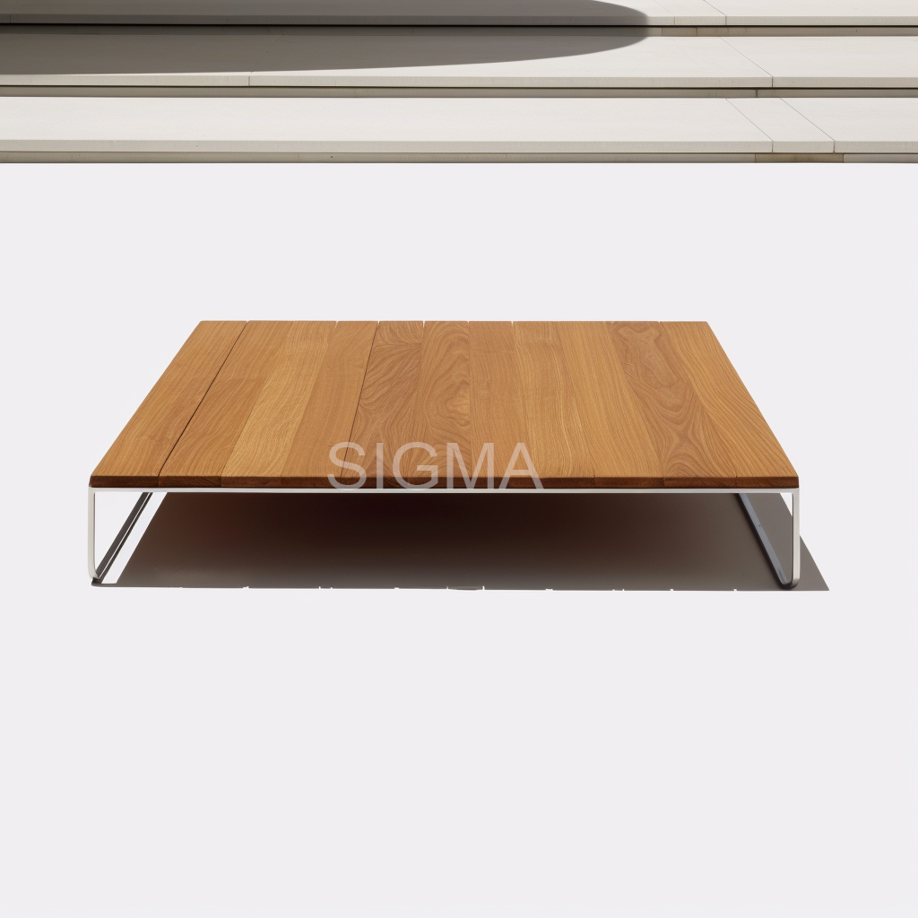 Modern Coffee Table Outdoor Aluminum Square Coffee Table Patio Restaurant Table