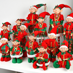 Figurines d'elfes de Noël artisanales écologiques en gros, poupées de clown en tissu, décorations de Noël pour la maison et la table - Product Image 3
