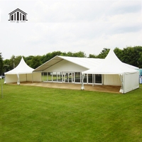 Tentes de réception de luxe en aluminium 20x20, 10x20, 30x40, pour 150, 300, 1000 personnes, cadre noir, double imperméabilité, pour mariage et événements en extérieur