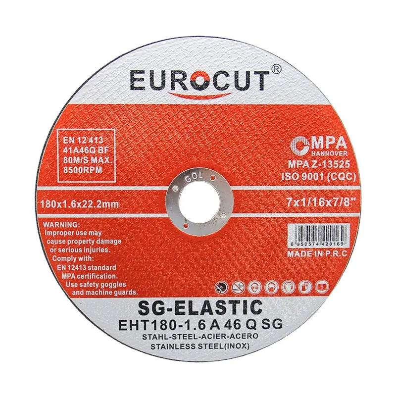 EUROCUT 슈퍼 얇은 180x1.6mm 연마 절단 휠 절단 디스크 7"