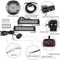 DC12V Zweifarbige Rot-Weiße ION LED-Stroboskop-Duo Lineare LED-Leuchte für Kühlergrill Notfall-Blitzleuchten Großhandel