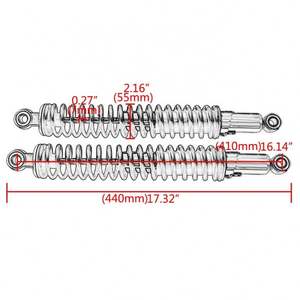 Nouvelles pièces de moto arrière, 1 paire, en alliage d'aluminium, amortisseur à air de 400 mm, <span class=keywords><strong>suspension</strong></span> noire, garantie 1 an pour XL185 Dirt - Product Image 4