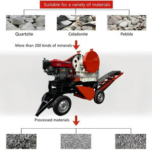 Heiß verkaufte Produkte PE200 * 300 Kleiner Dieselmotor Backen brecher für Stein zerkleinerung backen brecher mit Förder erz backen brecher - Product Image 4