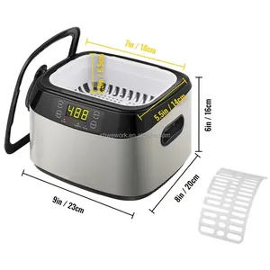 WeWork 1.2L Limpiador ultrasónico Máquina de limpieza por ultrasonido para joyería Reloj Gafas Diamante Gafas Piezas pequeñas