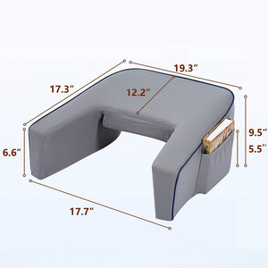 Thanh thiếu niên cánh tay còn lại bộ nhớ bọt <span class=keywords><strong>Lap</strong></span> bàn chơi game gối đọc sách với túi - Product Image 2