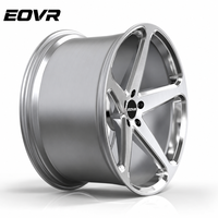 Rines EVOR Forjados Personalizados de Lujo, 5 Brazos, Aleación Plateada, Diseño Cóncavo Profundo, 5x114.3 5x120 5x130, 15 18 19 20 22 24 Pulgadas