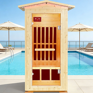 Sauna de vapor seco de madera maciza de hemlock de 1.5KW para exteriores, ODM OEM, de fábrica estadounidense, en oferta. - Product Image 3