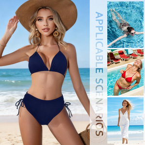 Costume da bagno bikini <span class=keywords><strong>sexy</strong></span> a vita alta UE, impermeabile e a prova di perdite, con slip a triangolo, due pezzi, per il ciclo mestruale - Product Image 1