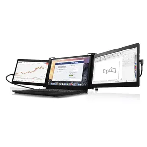 Display LCD da 13.3 pollici Monitor portatile triplo schermo per Laptop 1920x1080 con porta USB-C