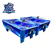 Table de hockey sur air commerciale à monnayeur, prix d'usine, pour 2 joueurs, machine de jeu d'arcade de hockey avec LED pour centre de jeux