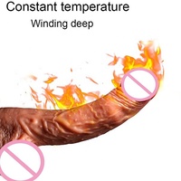 Populaire Godemiché réaliste géant en silicone avec télécommande sans fil et fonction de poussée, Godemiché à harnais anal, Vibrateur Godemiché, Jouets sexuels pour femmes