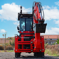 Chargeuse-pelleteuse compacte multifonctionnelle pour chantier de construction