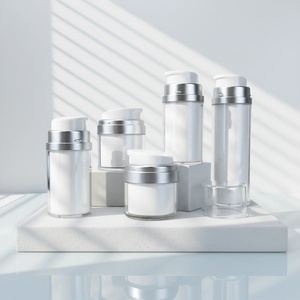 Brand Customized 15ml 30ml 50ml Cosmetic Plastic Lotion <b>Pump</b> <b>Bottle</b> Double Wall Airless Serum <b>Bottle</b> for Skincare Packaging - Product Image 3